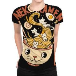 Ramen Cat Head All Over Women's T-shirt