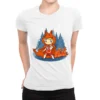 Red Hood Wolf Ladies Fitted T-Shirt