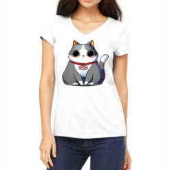 Satan Cat Women's V-Neck T-Shirt