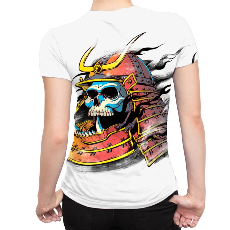 Samurai Skull All Over Women's T-shirt 2 Samurai Skull All Over Women's T-shirt - Image 2