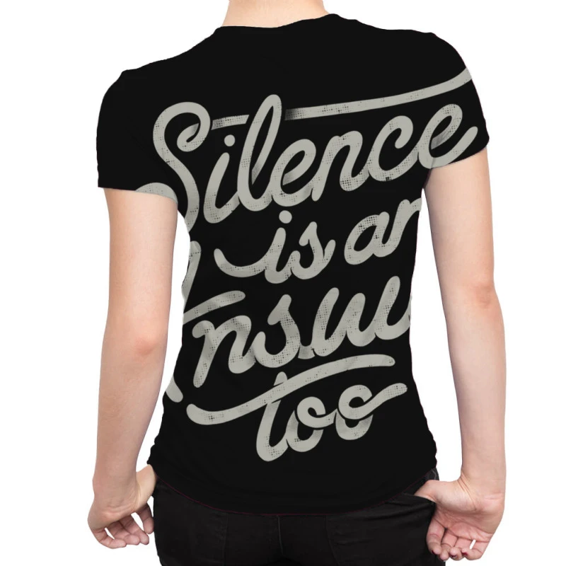 Silence Is An Answer Too All Over Women's T-shirt 2 Silence Is An Answer Too All Over Women's T-shirt - Image 2