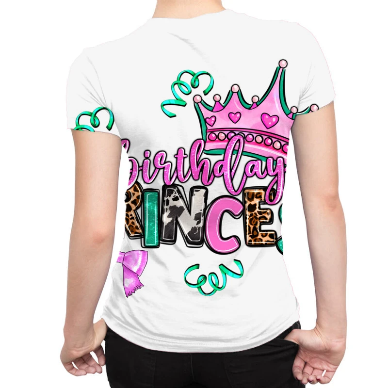 Birthday Princess All Over Women's T-shirt 2 Birthday Princess All Over Women's T-shirt - Image 2