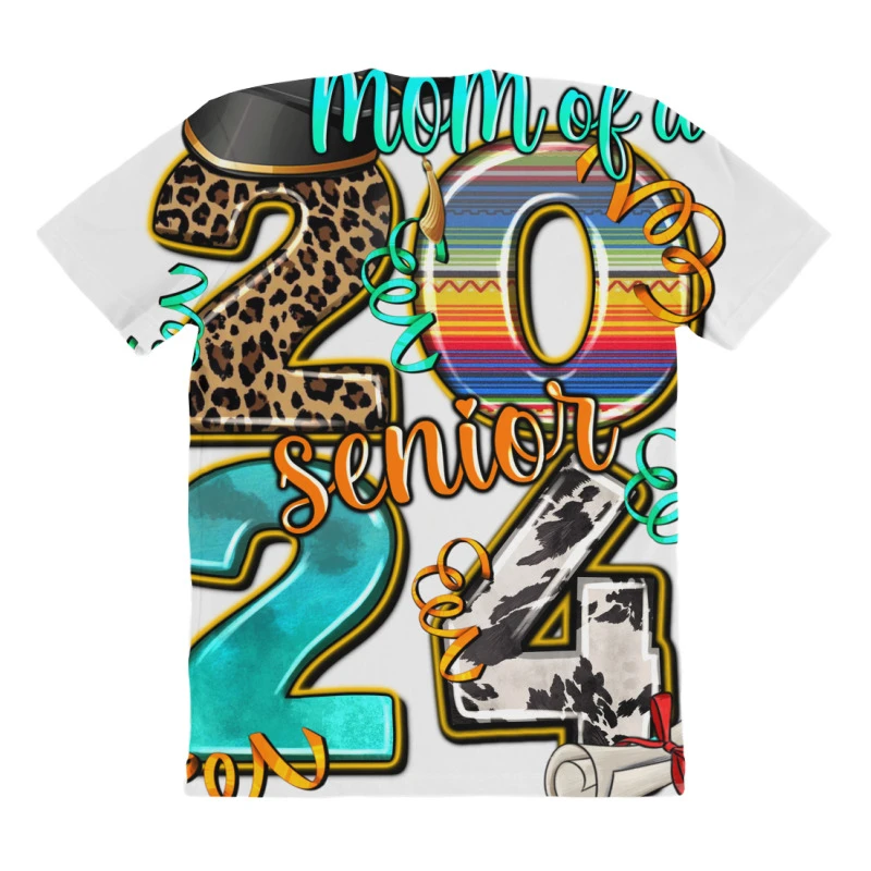 2024 Graduate Leopard All Over Women's T-shirt 4 2024 Graduate Leopard All Over Women's T-shirt - Image 4