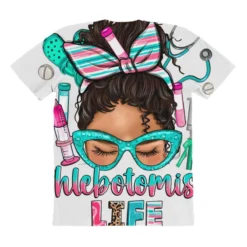 Phlebotomist Life Messy Bun All Over Women's T-shirt -TeeMuse Store pmd.2526970313.108.25100629.s3.1 front customized1 f5f5f5 none x45ym5.5 294 800x800 1