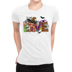 Love Halloween Heifer Ladies Fitted T-Shirt