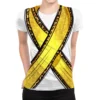 Gold Cancer Ribbon All Over Women's T-shirt