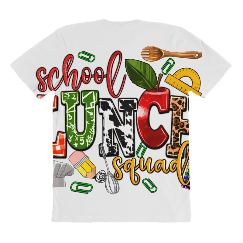 School Lunch Squad All Over Women's T-shirt 4 School Lunch Squad All Over Women's T-shirt - Image 4