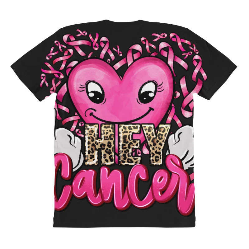 Hey Cancer With Middle Fingers All Over Women's T-shirt 4 Hey Cancer With Middle Fingers All Over Women's T-shirt - Image 4