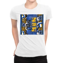 Cheer Mom Volleyball Ladies Fitted T-Shirt