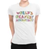 World S Okayest Accountant Gift Idea Ladies Fitted T-Shirt