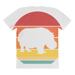 Retro Vintage Hippo Silhouette Spirit Animal Hippo All Over Women's T-shirt -TeeMuse Store pmd.2527029382.108.25097656.s3.1 front customized1 f5f5f5 none x45y28 294 800x800 1
