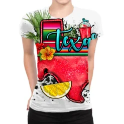 Summer Texas Map All Over Women's T-shirt