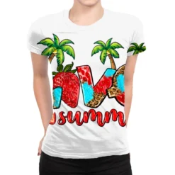 Love Summer Strawberry All Over Women's T-shirt