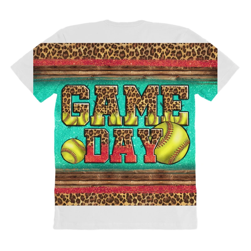 Western Glitter Game Day Softball All Over Women's T-shirt 4 Western Glitter Game Day Softball All Over Women's T-shirt - Image 4