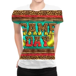 Western Glitter Game Day Softball All Over Women's T-shirt