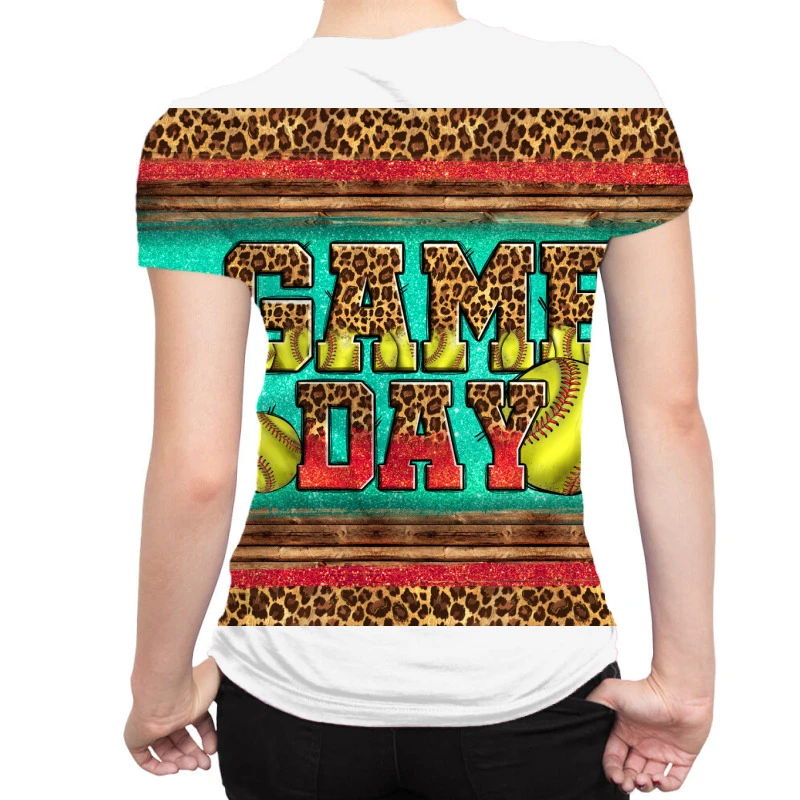 Western Glitter Game Day Softball All Over Women's T-shirt 2 Western Glitter Game Day Softball All Over Women's T-shirt - Image 2