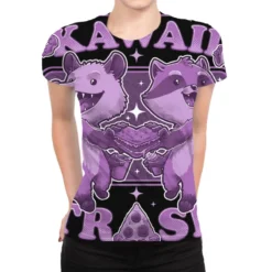 Kawaii Fastfood Trash Animals All Over Women's T-shirt