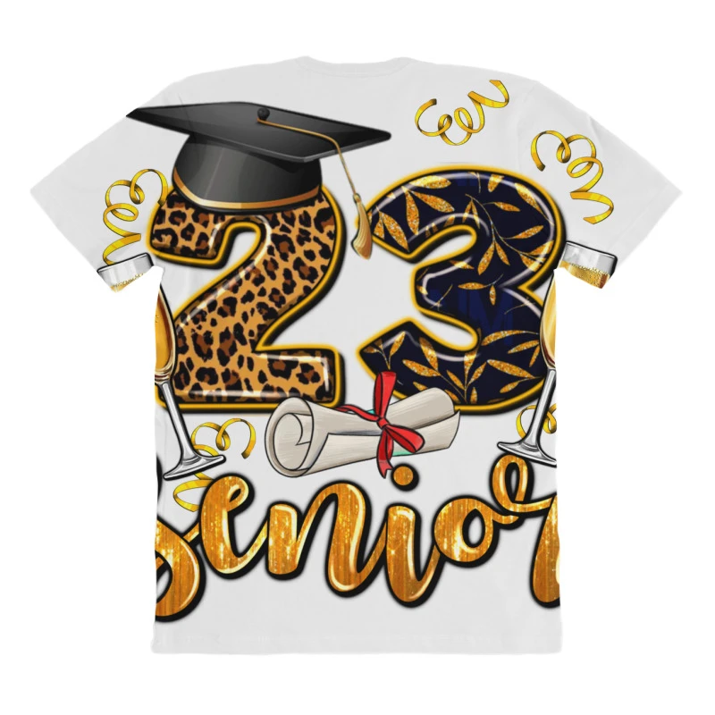 23 Senıor Wıth Champagne All Over Women's T-shirt 4 23 Senıor Wıth Champagne All Over Women's T-shirt - Image 4