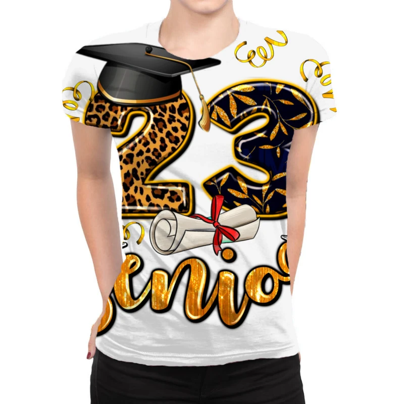 23 Senıor Wıth Champagne All Over Women's T-shirt 1 23 Senıor Wıth Champagne All Over Women's T-shirt