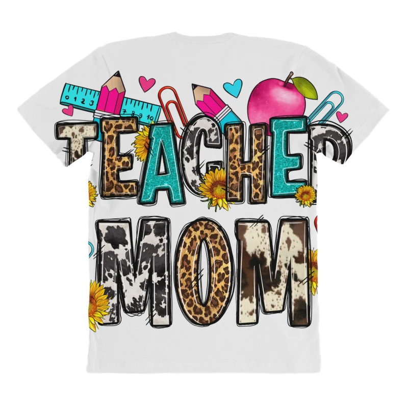 Teacher Mom All Over Women's T-shirt 4 Teacher Mom All Over Women's T-shirt - Image 4