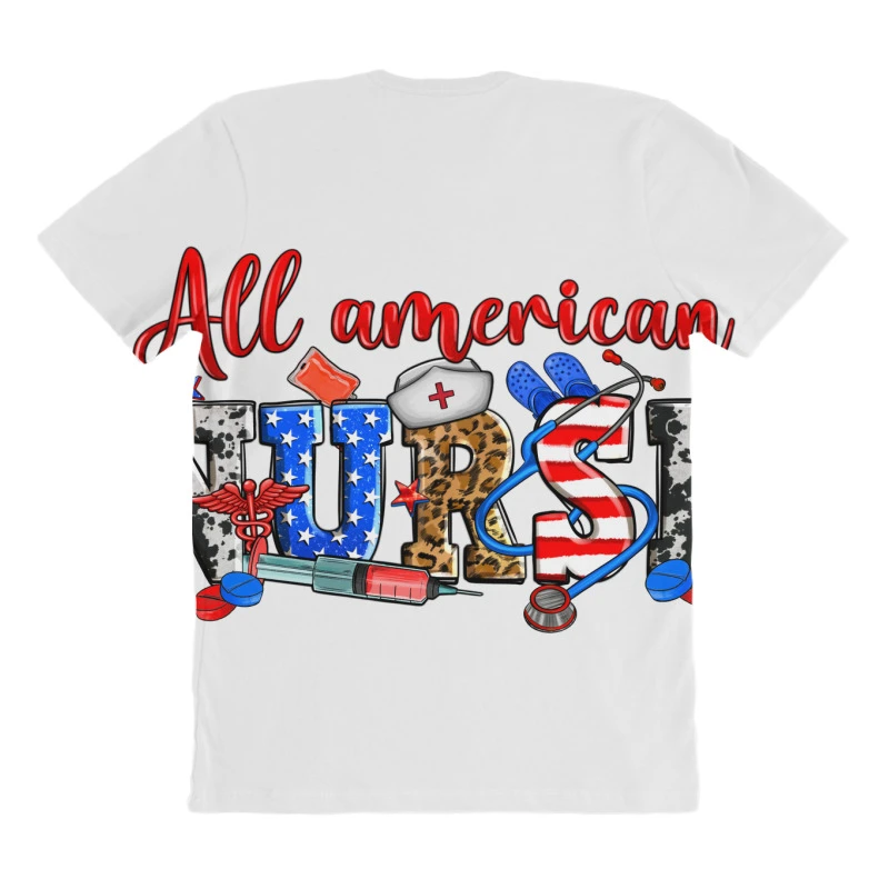 All American Nurse All Over Women's T-shirt 4 All American Nurse All Over Women's T-shirt - Image 4