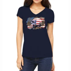 American Skull Women's V-Neck T-Shirt