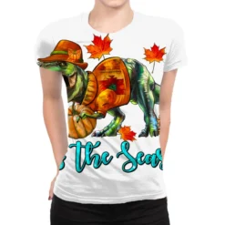 T- Rex Tis The Season All Over Women's T-shirt