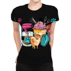 Pet Groomer Coffee Cups All Over Women's T-shirt